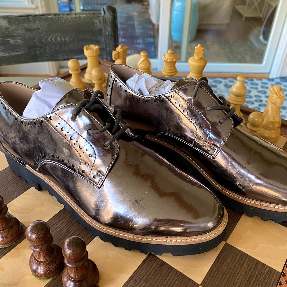 Franco Sarto Metallic Loafers